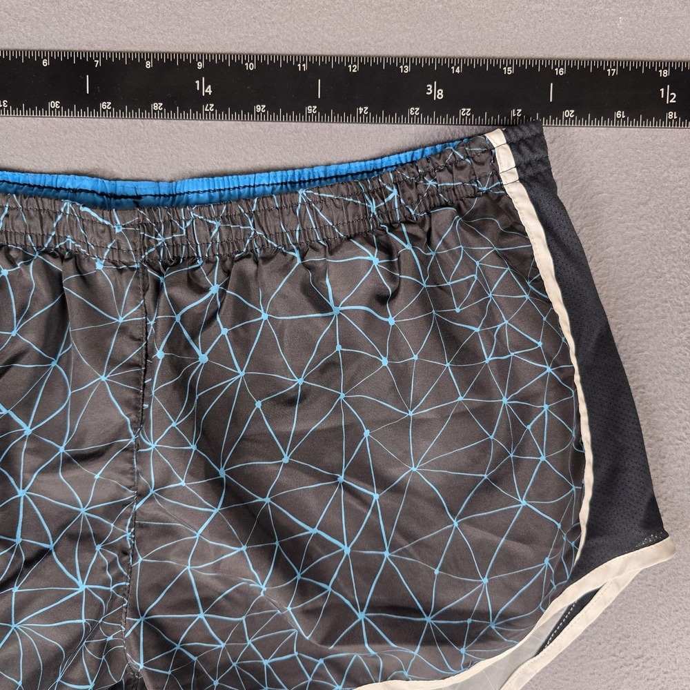 Umbro Athletic Running Shorts XL Black Blue Geometric‎ Quick Dry Mens Lined - Picture 2 of 8